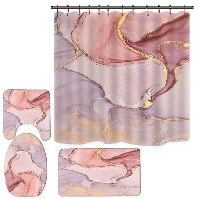 ensemble-rideau-et-tapis-de-bain-marbre-rose