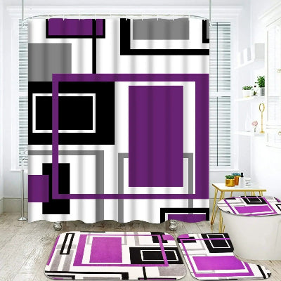 ensemble-rideau-et-tapis-de-bain-violet