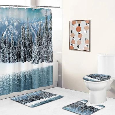 ensemble-tapis-et-rideau-de-douche-bord-de-la-riviere