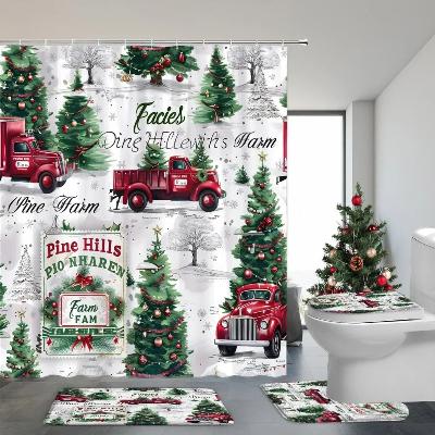 ensemble-tapis-et-rideau-de-douche-camion-rouge