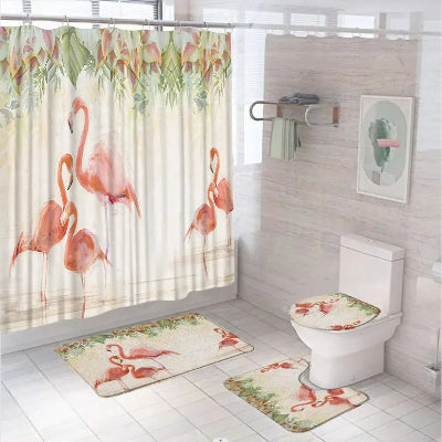 ensemble-tapis-et-rideau-de-douche-eau-flamant