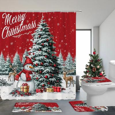 ensemble-tapis-et-rideua-de-douche-merry-christmas