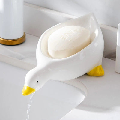 porte-savon-canard-blanc