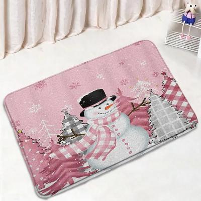 tapis-de-bain-bonhomme-de-neige-rose