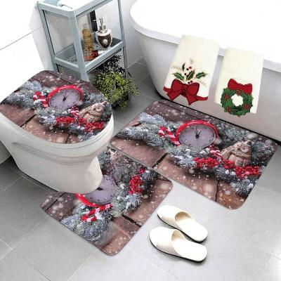 tapis-de-bain-noel-horloge