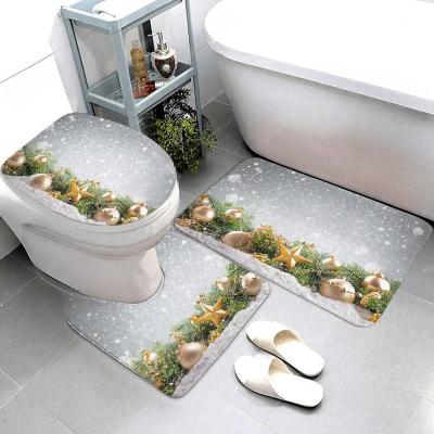 tapis-salle-de-bain-pour-noel-boule-or